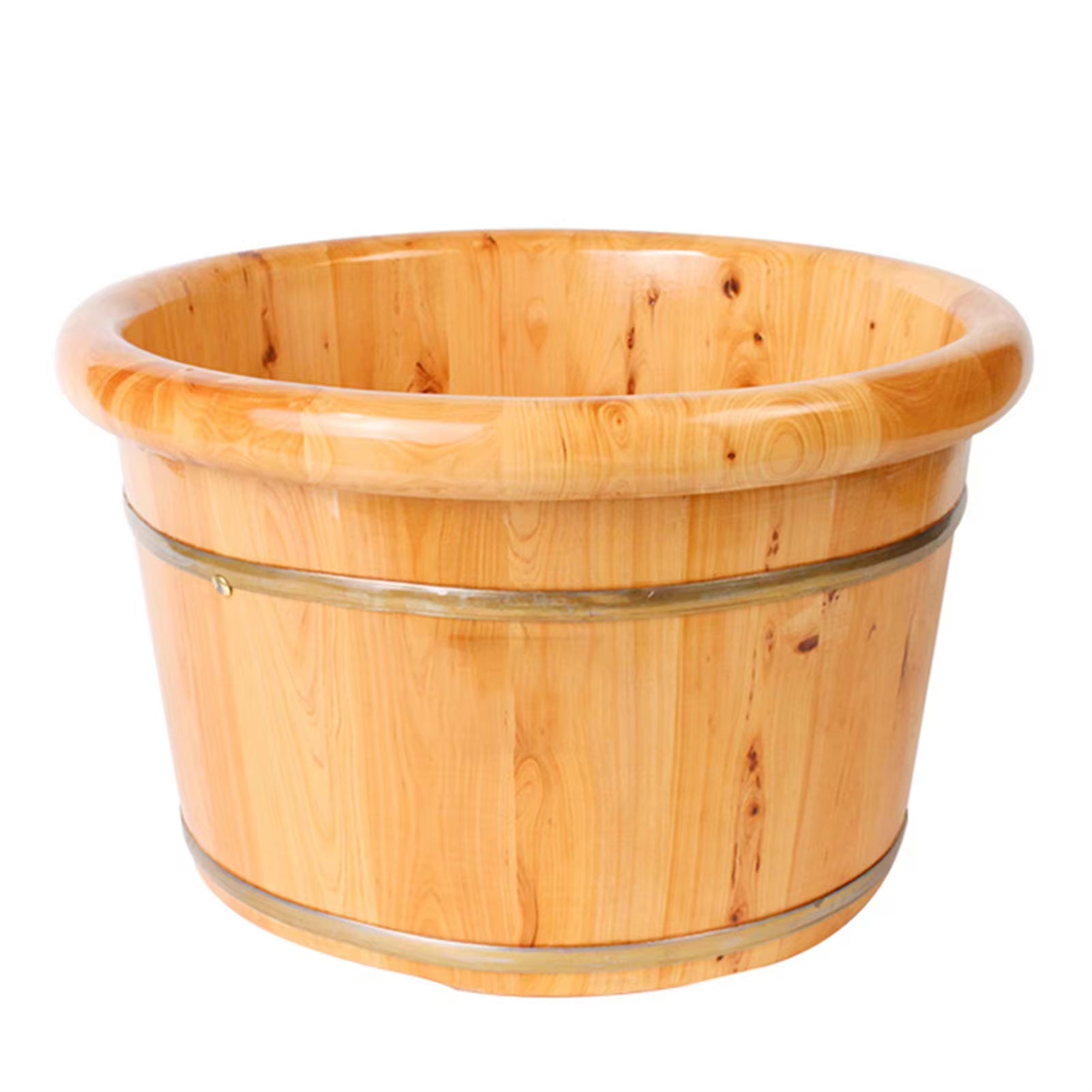 Foot Bathtub Wooden Bucket Foot Bath Barrel Foot Soaking Basin Spa Tub Solid Wood Basin Foot Wash Basin for Household